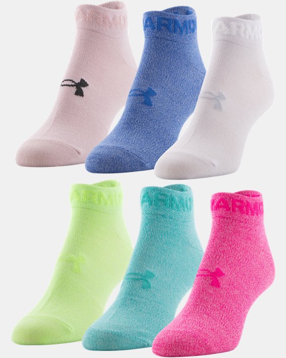 Women's UA Essential Low Cut Socks - 6-Pack, Pink, pdpMainDesktop image number 0